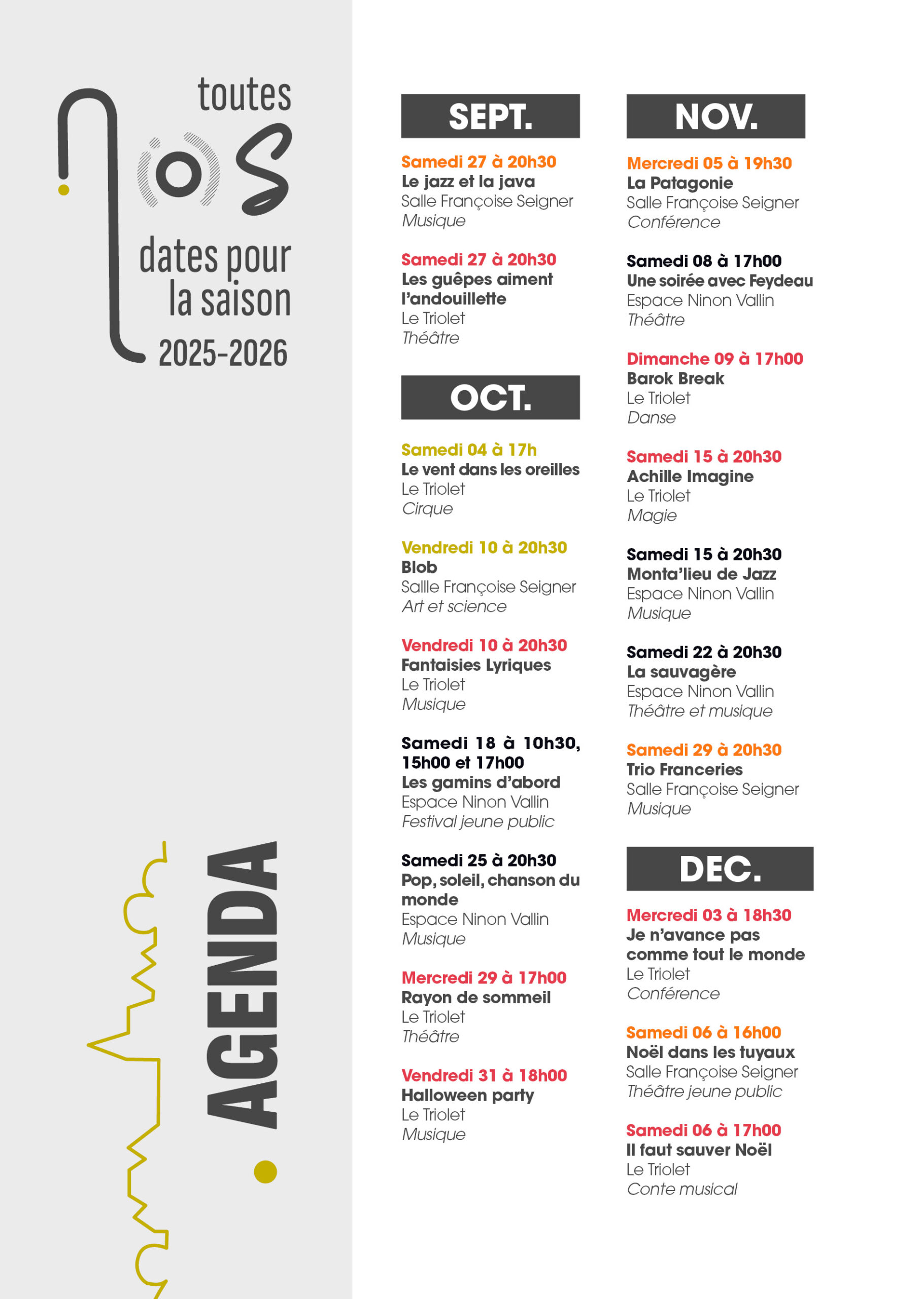 Plaquette de saison 2025-20264